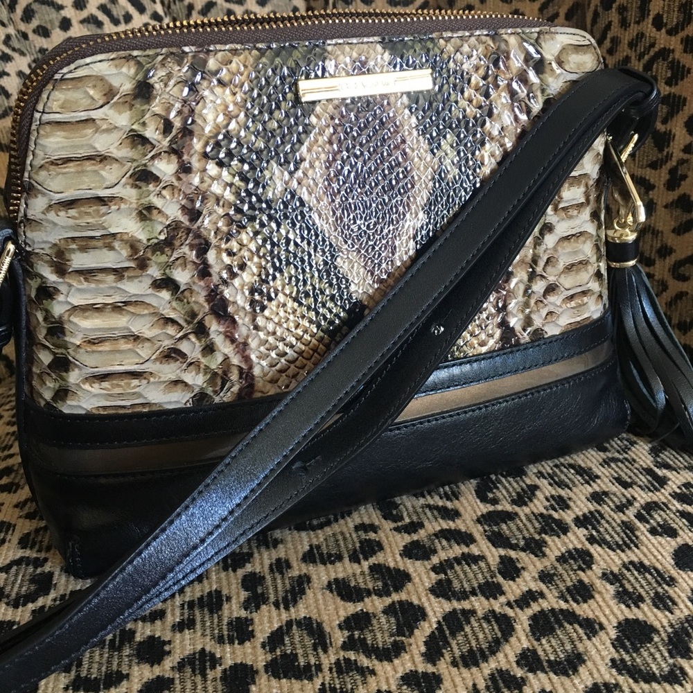 SOLD Brahmin Snake Crossbody Mini Sydney